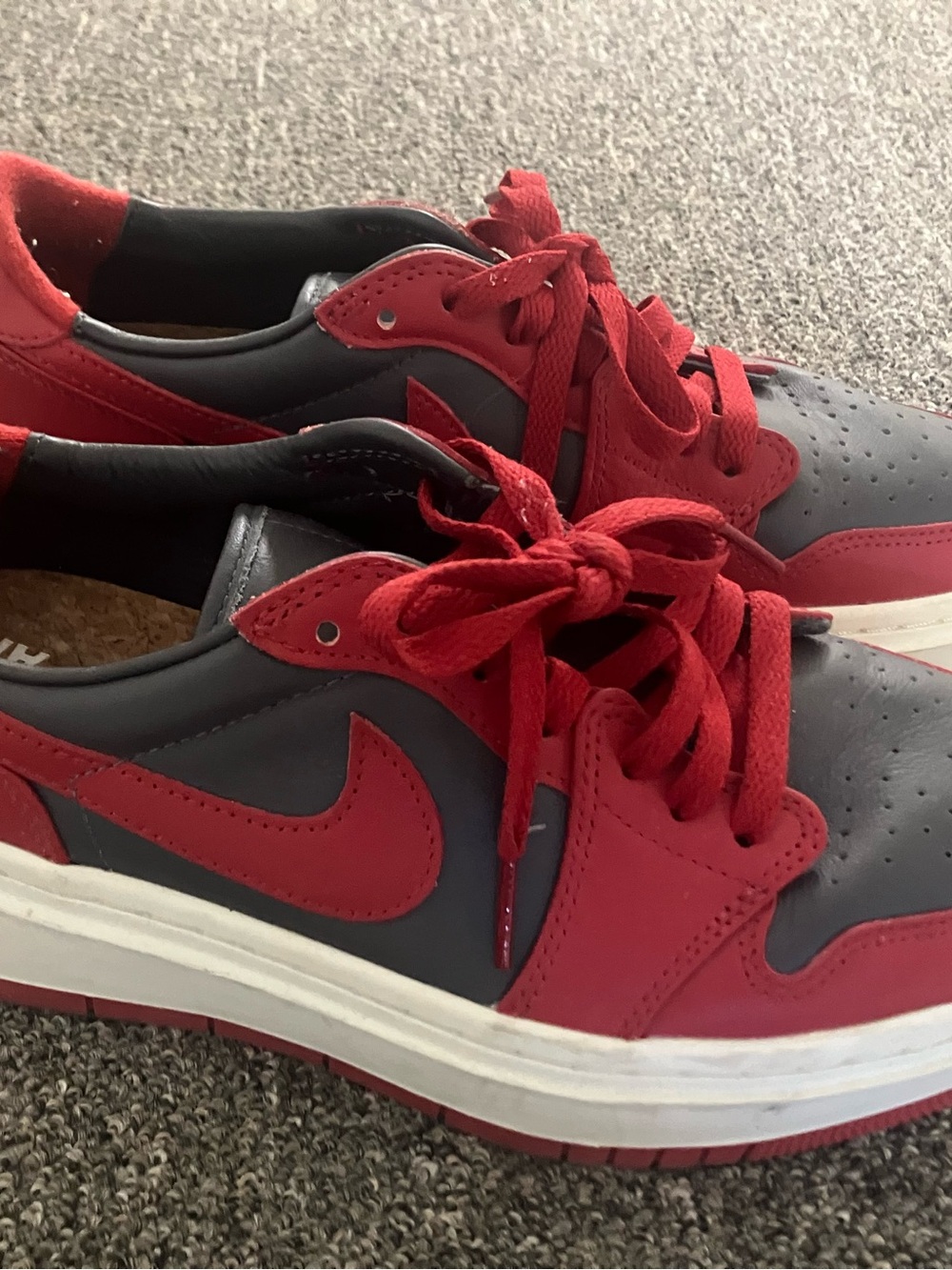 Jordan Low-Top Sneakers in Red and Gray